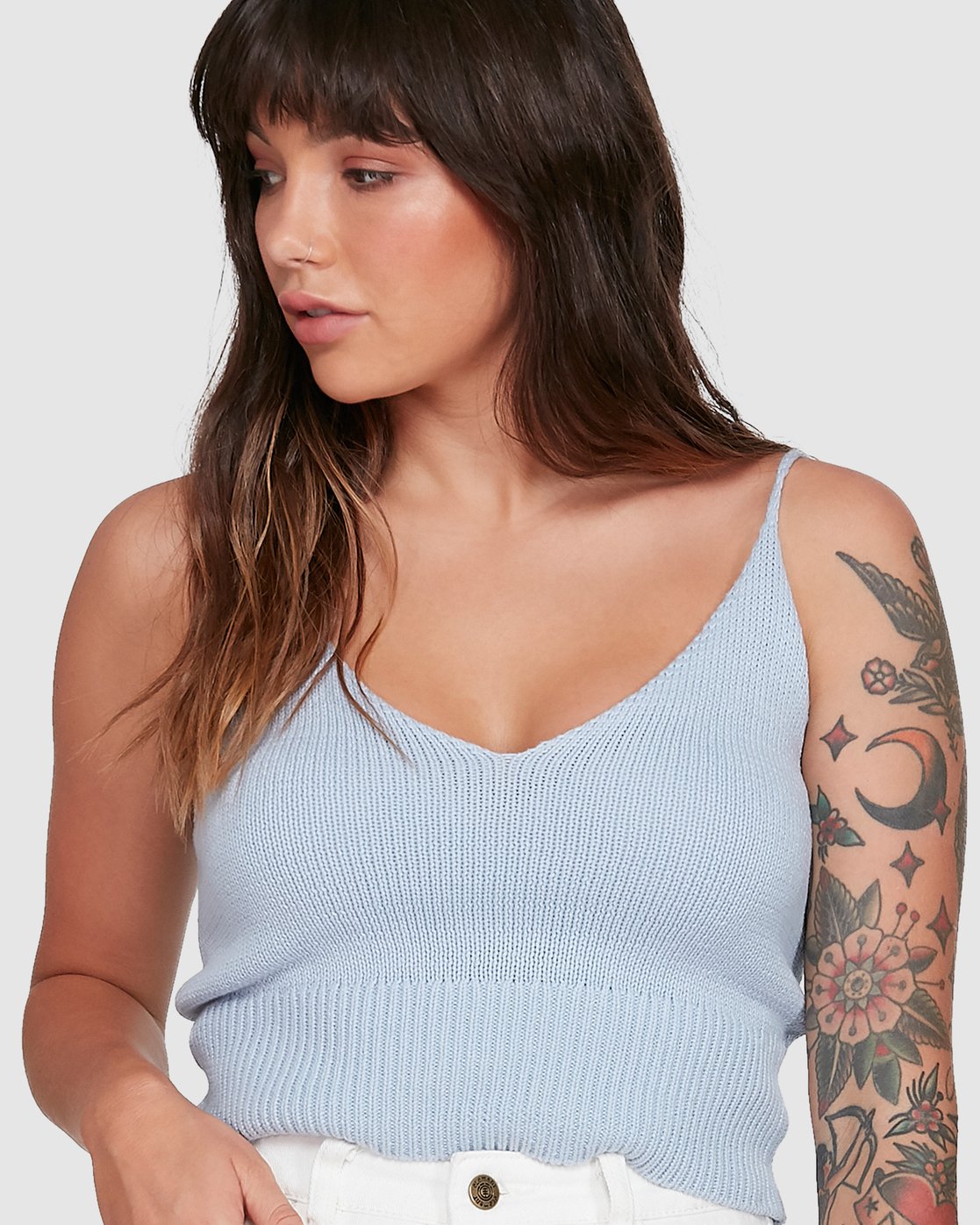 4 PETAL KNIT TOP White 294154 Element