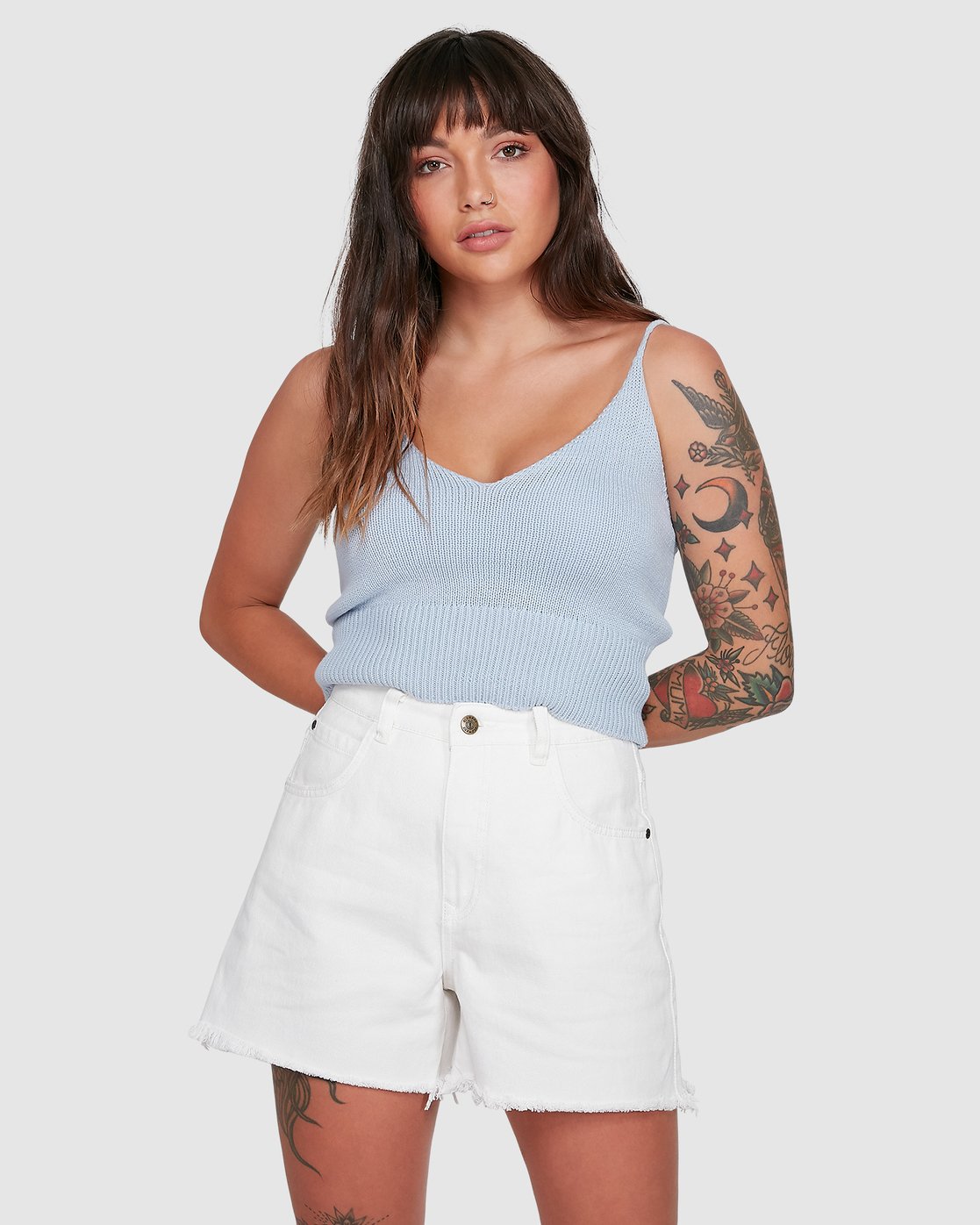 1 PETAL KNIT TOP White 294154 Element