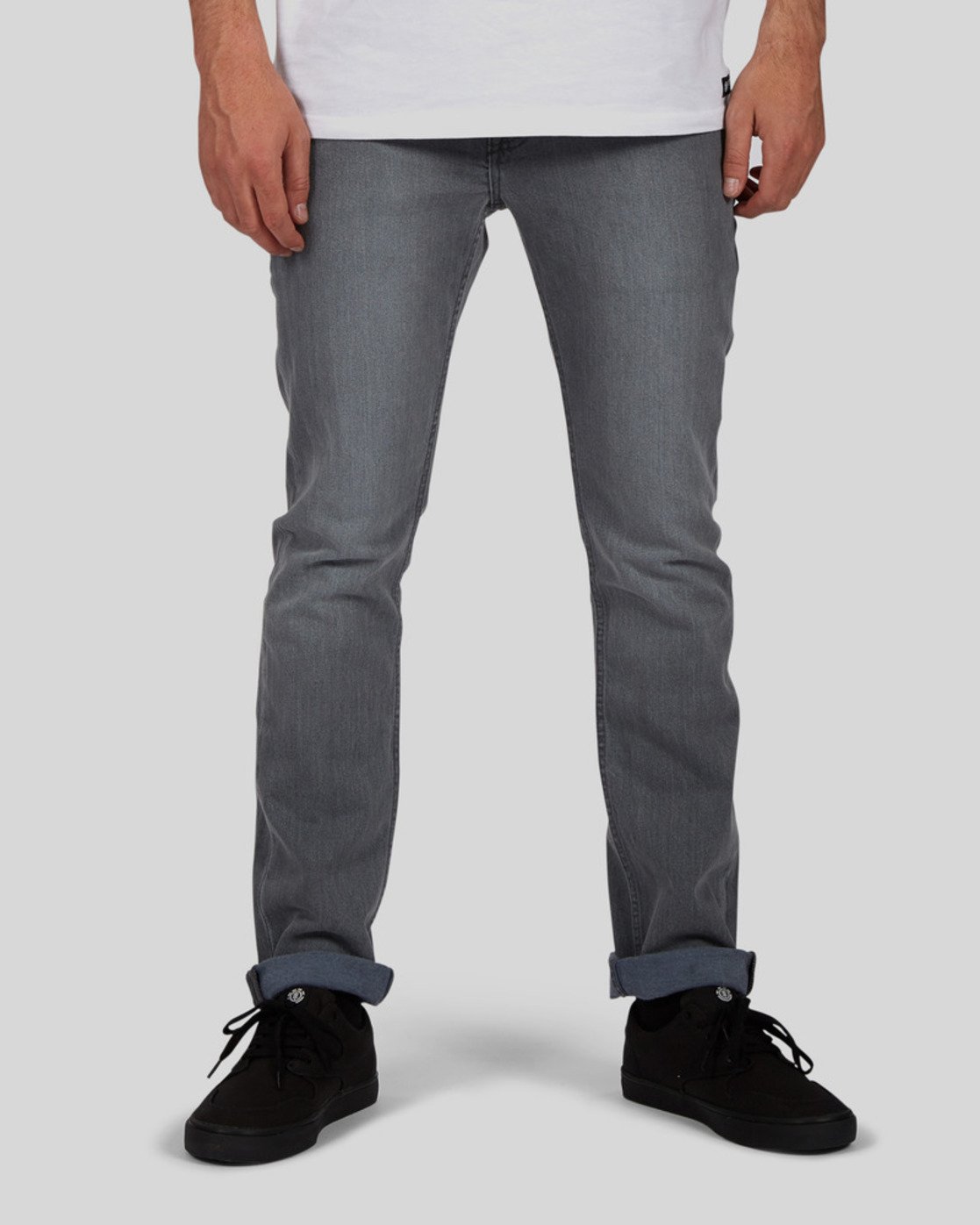 0 E01 - Slim Fit Jeans for Men Black L1PNA1ELF8 Element