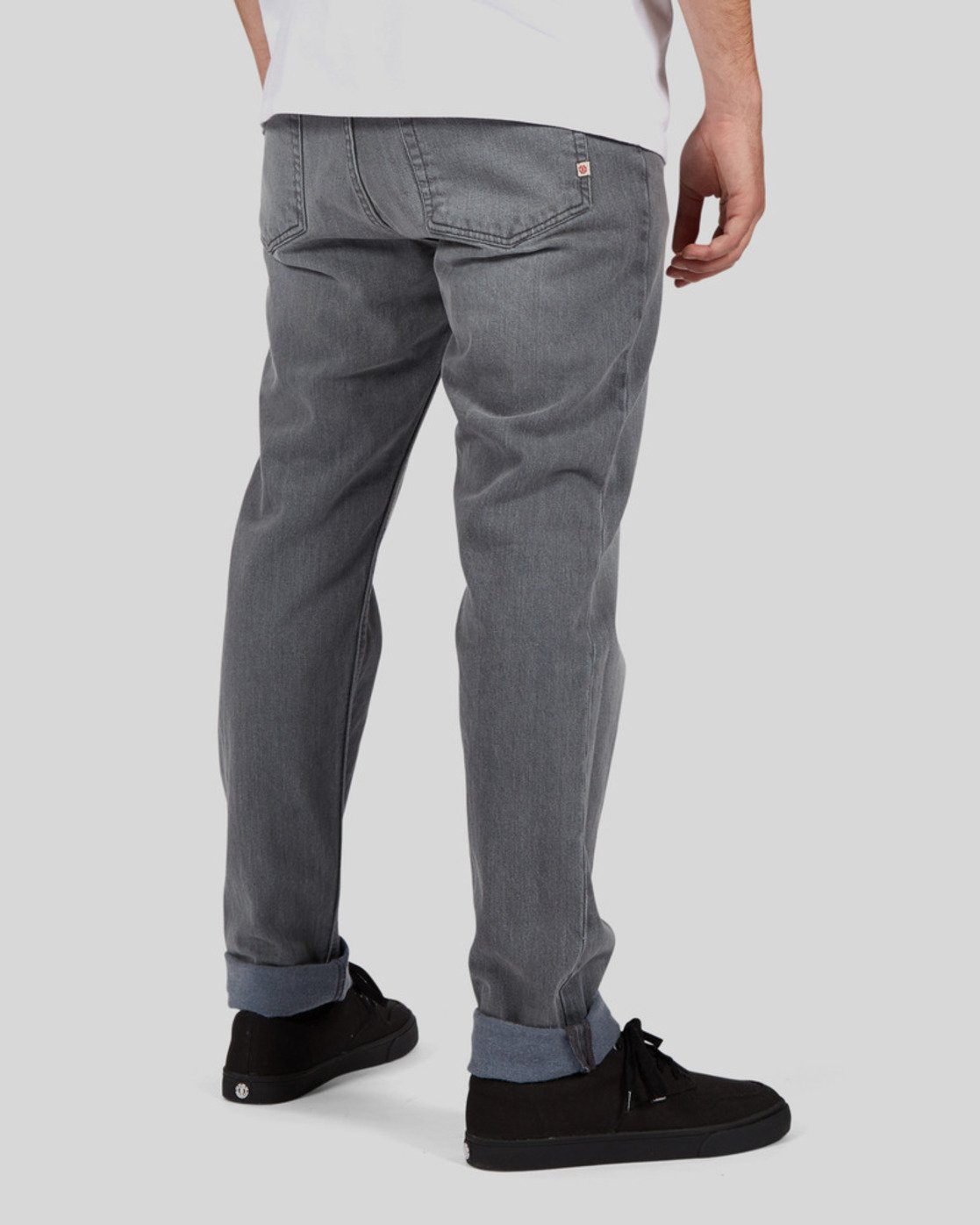 1 E02 - Slim Straight Fit Jeans for Men Black L1PNA2ELF8 Element