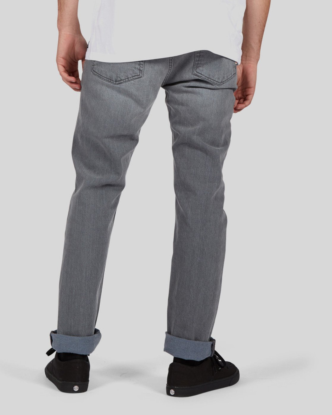 2 E02 - Slim Straight Fit Jeans for Men Black L1PNA2ELF8 Element