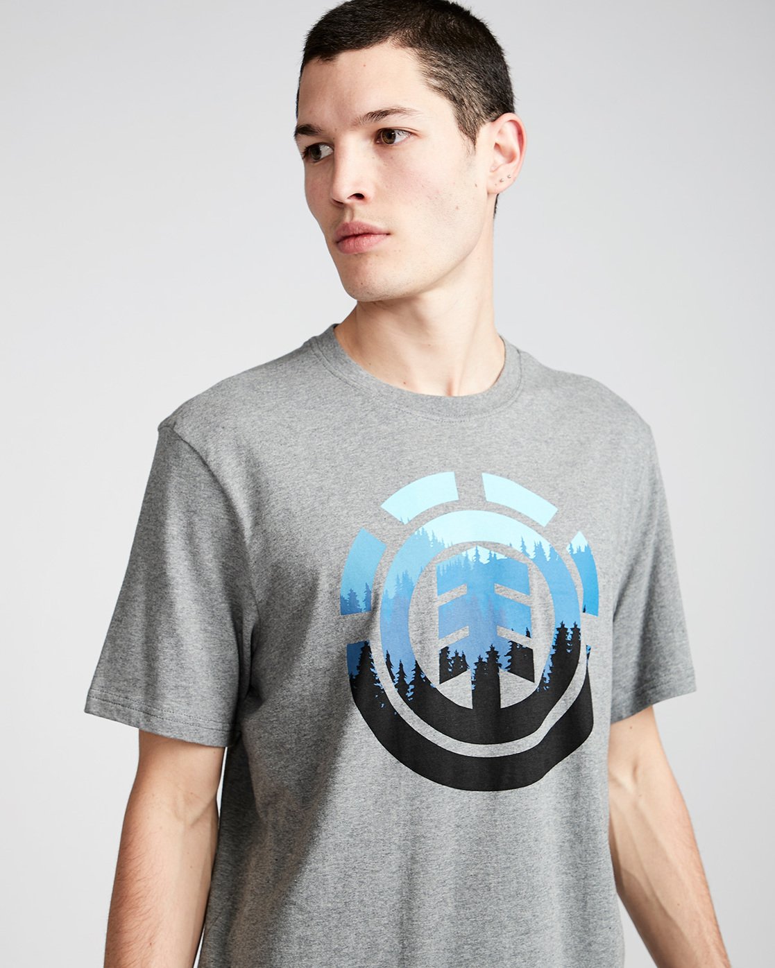 1 Glimpse Icon Ss - Tee Shirt for Men Gray N1SSA4ELP9 Element
