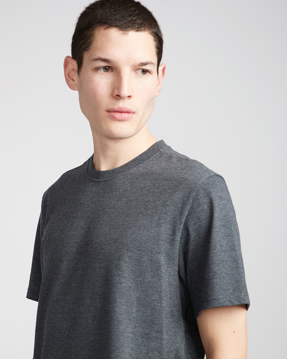 1 Basic - Short Sleeve T-Shirt for Men Gray N1SSG1ELP9 Element