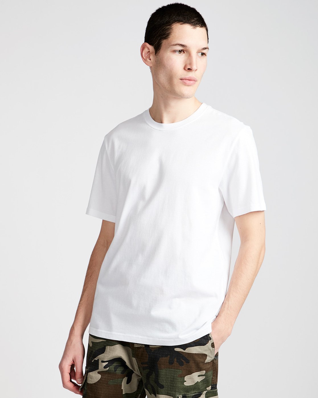 0 Basic - Short Sleeve T-Shirt for Men White N1SSG1ELP9 Element