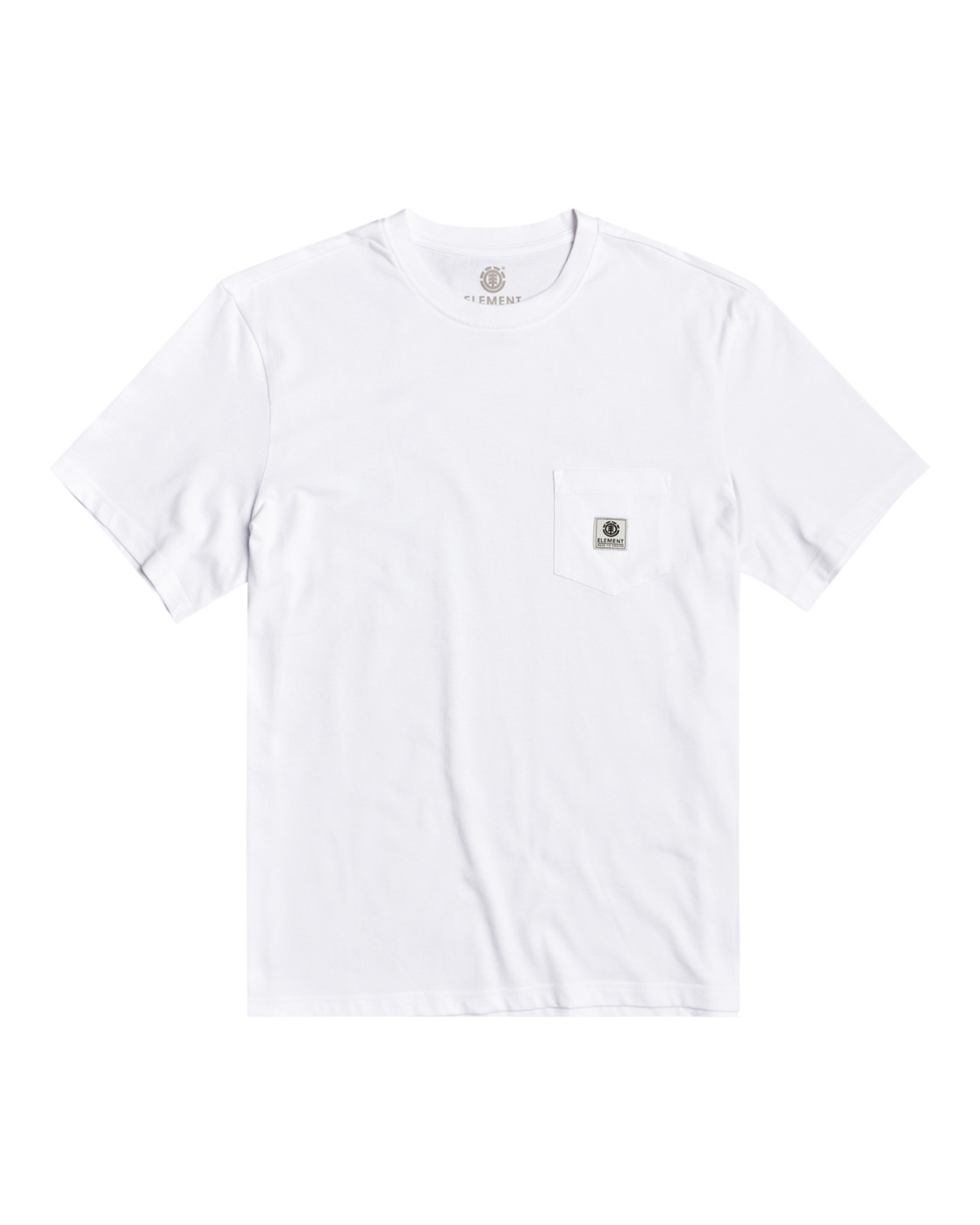 1 Basic Pocket Label - Short Sleeve T-Shirt for Men White N1SSG3ELP9 Element