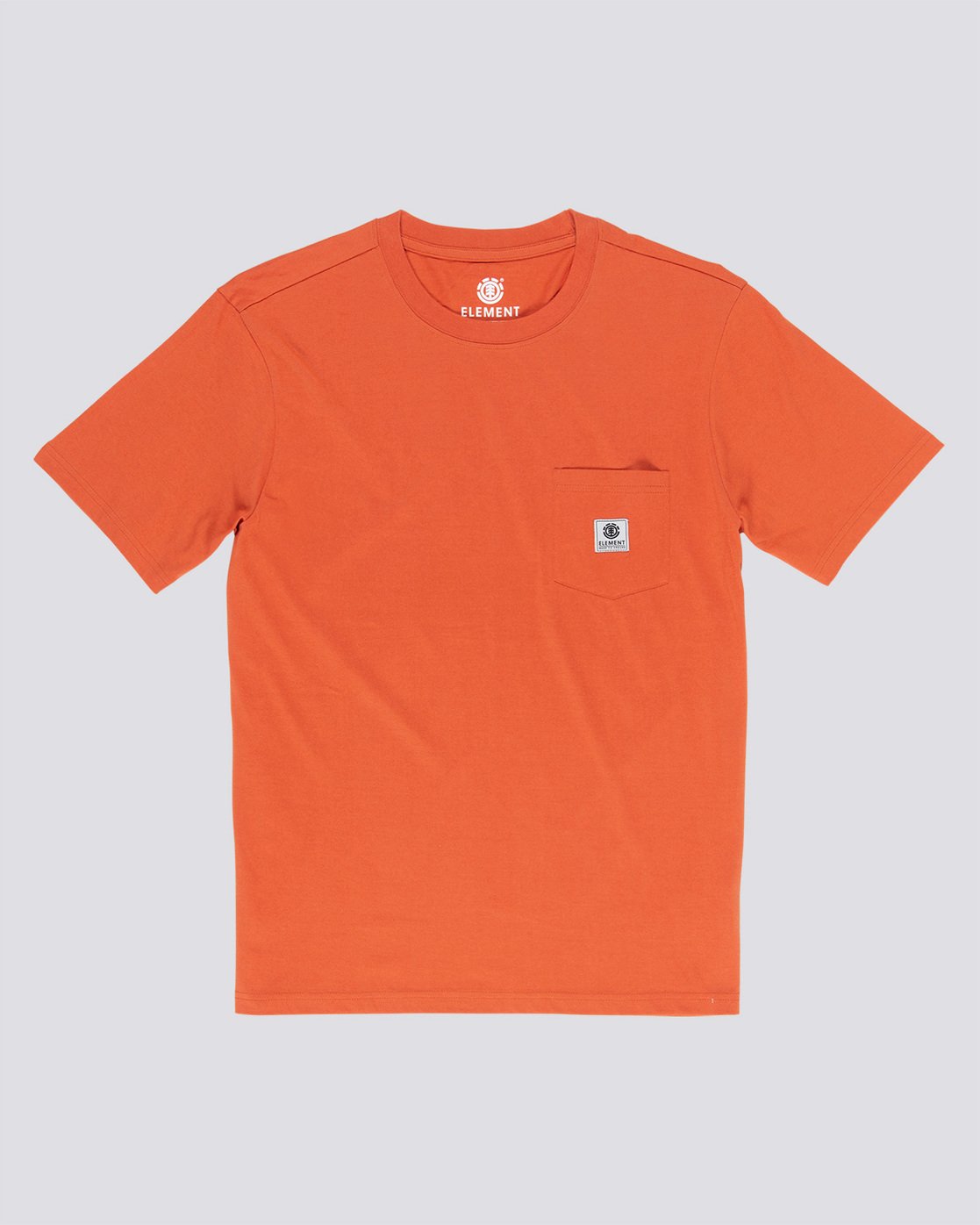 0 Basic Pocket Label - Short Sleeve T-Shirt for Men Orange N1SSG3ELP9 Element