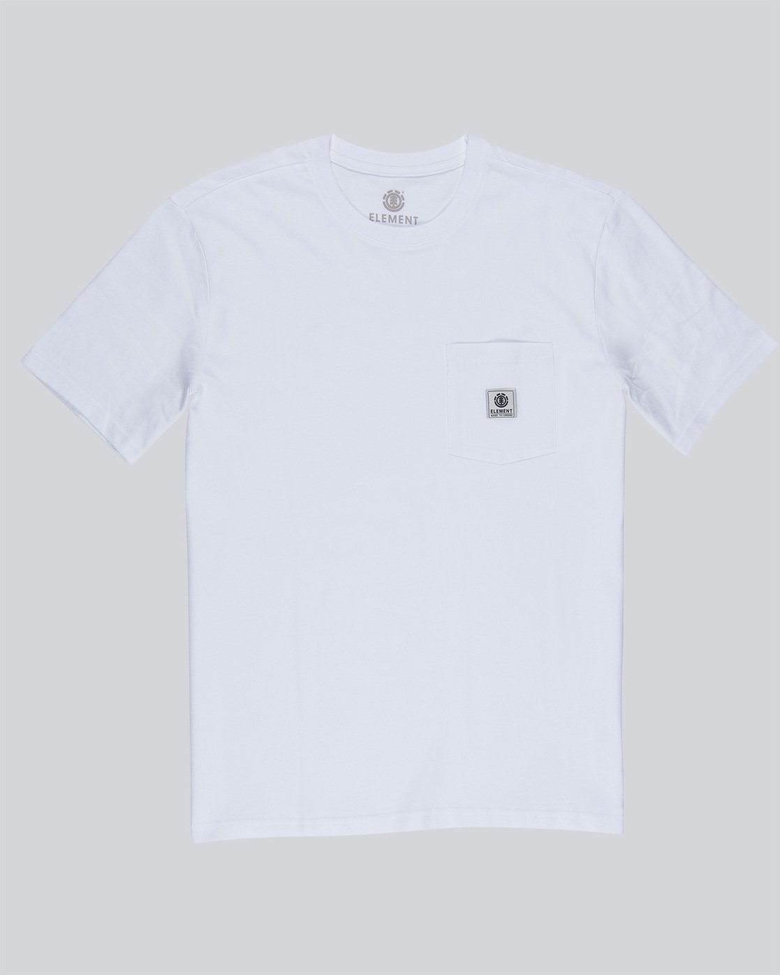 0 Basic Pocket Label - Short Sleeve T-Shirt for Men White N1SSG3ELP9 Element