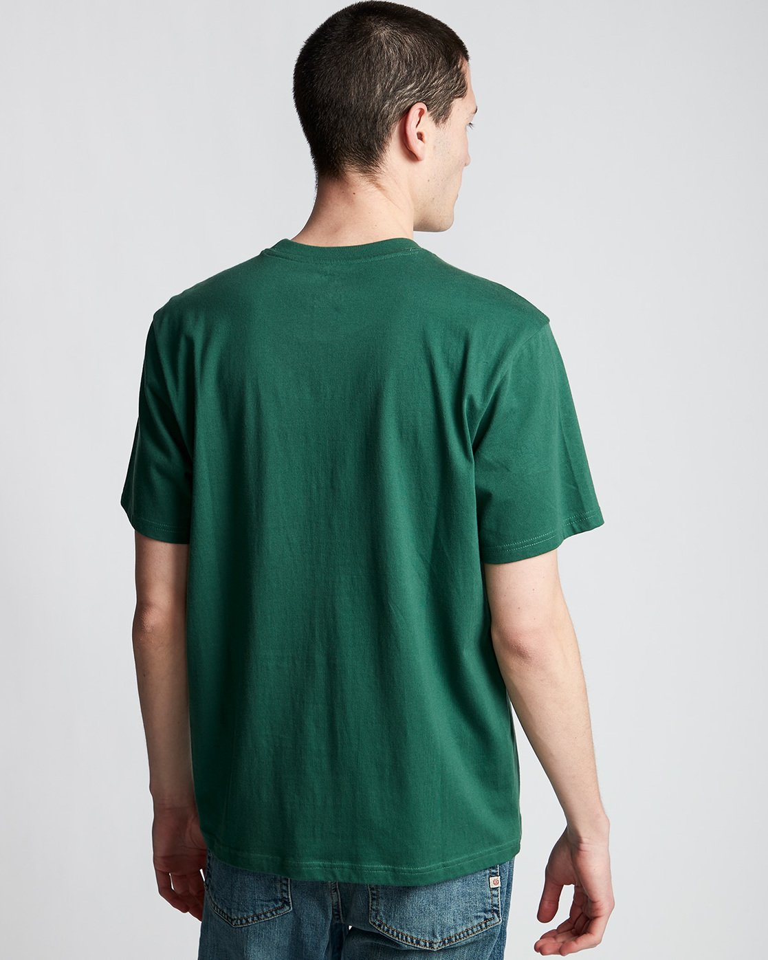 2 Basic Pocket Label - Short Sleeve T-Shirt for Men Green N1SSG3ELP9 Element