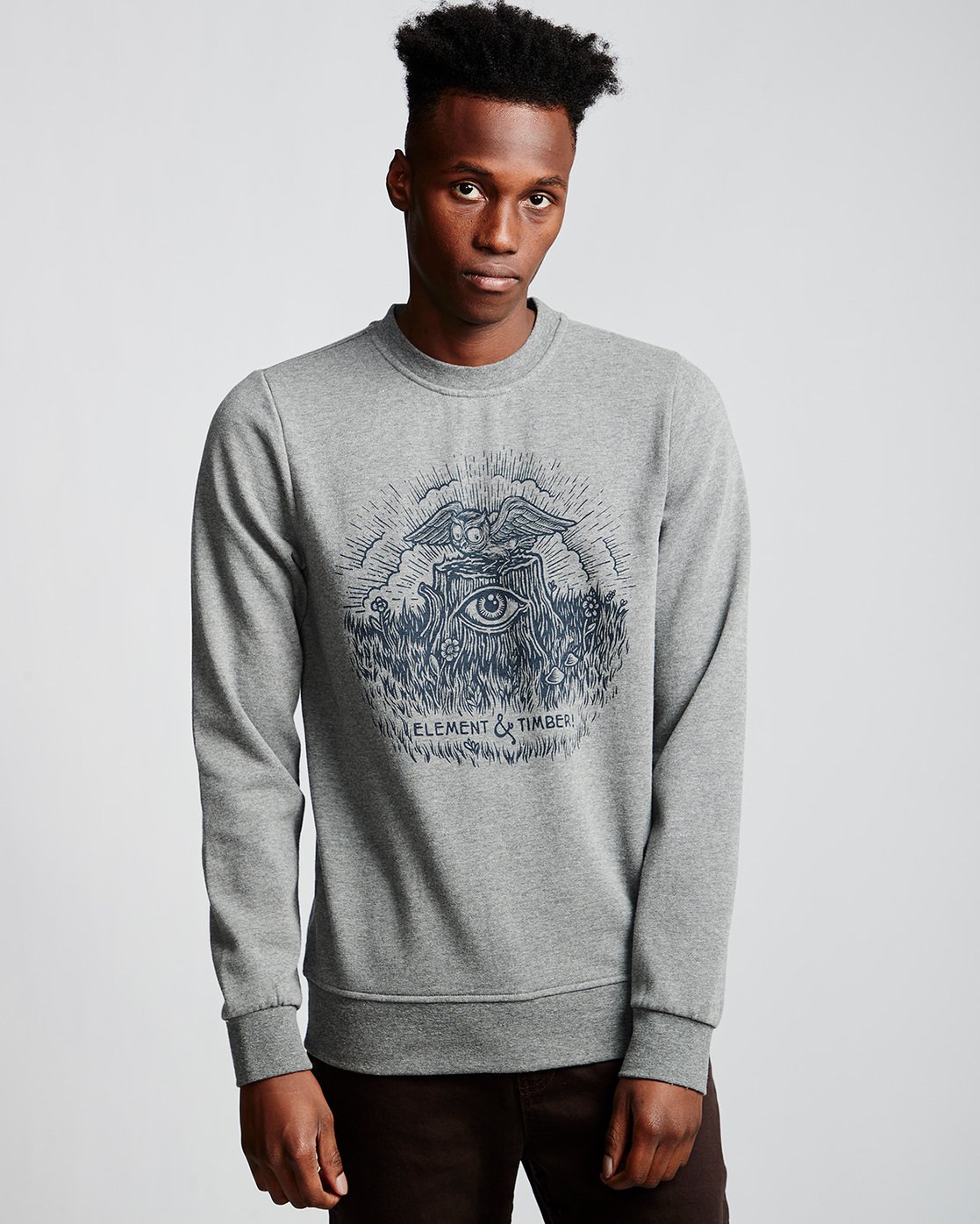 0 Too Late Stump - Sweatshirt Gray Q1CRB4ELF9 Element