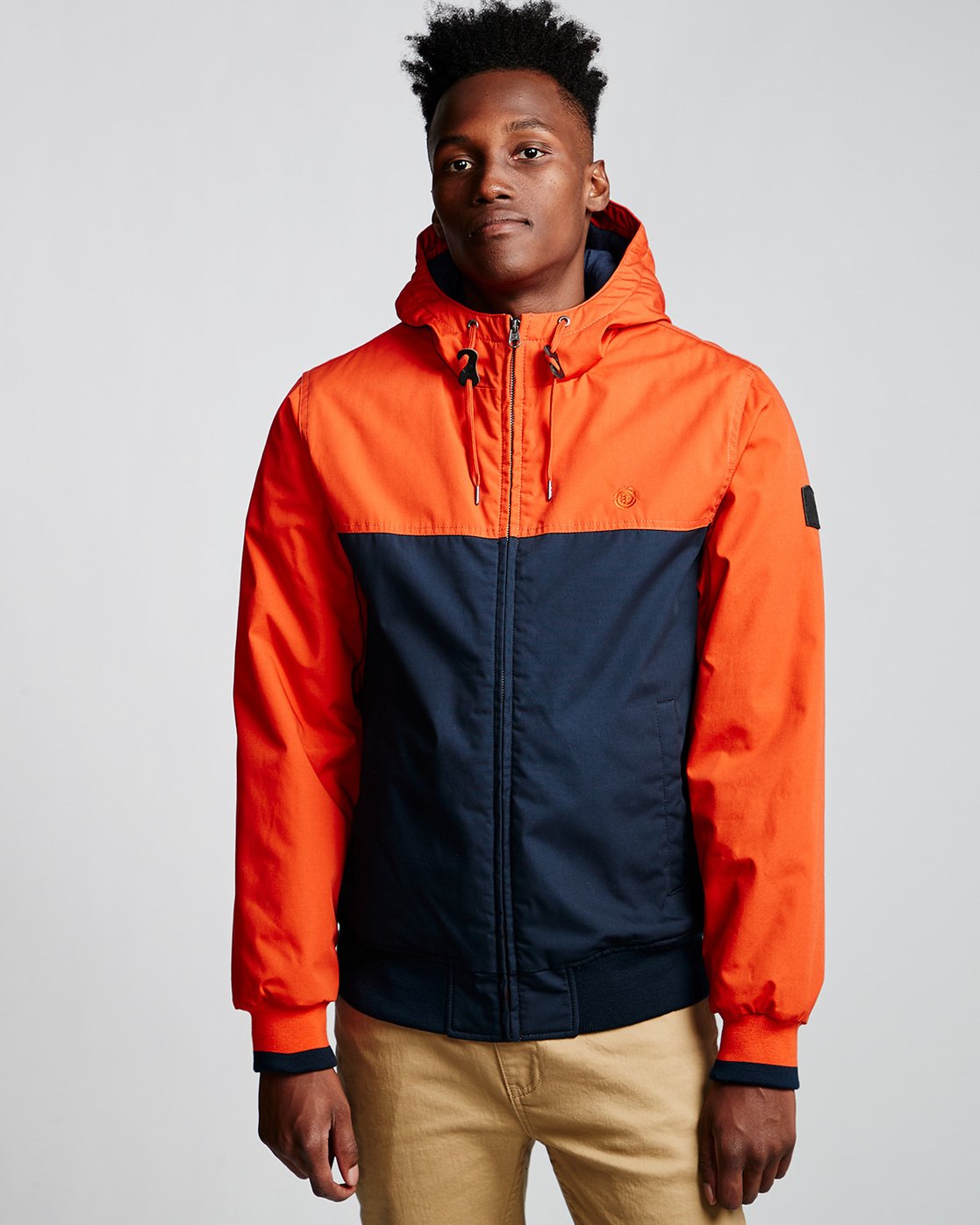 orange hooded jacket