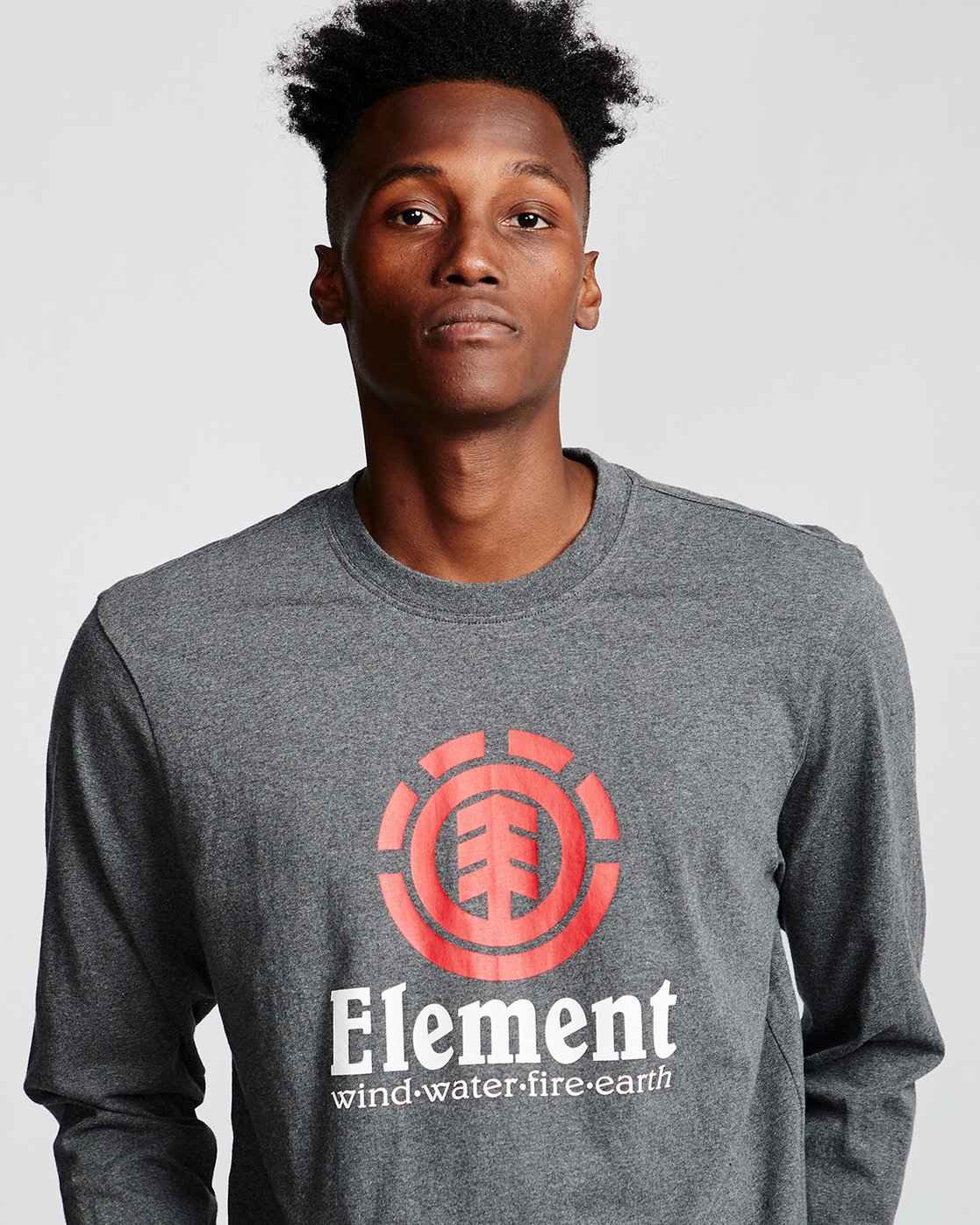 1 Vertical - Long Sleeve T-Shirt for Men Gray Q1LSA3ELF9 Element