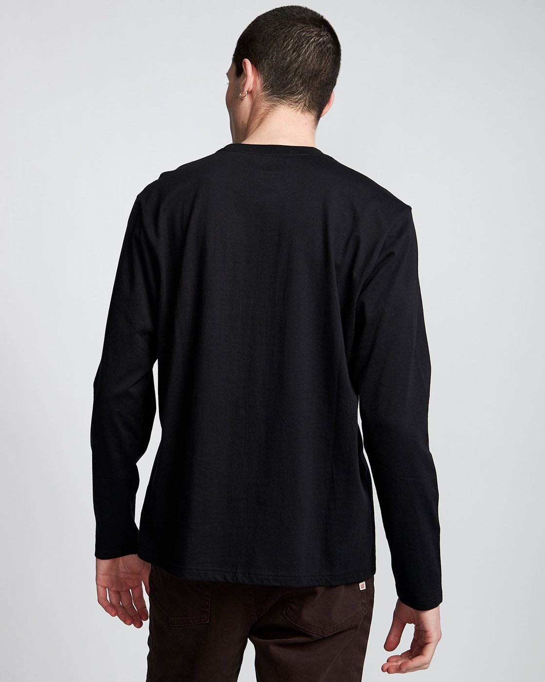 2 Vertical - Long Sleeve T-Shirt for Men Black Q1LSA3ELF9 Element