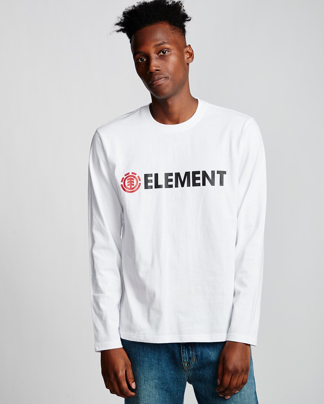 0 Blazin - Long Sleeve T-Shirt for Men White Q1LSA4ELF9 Element