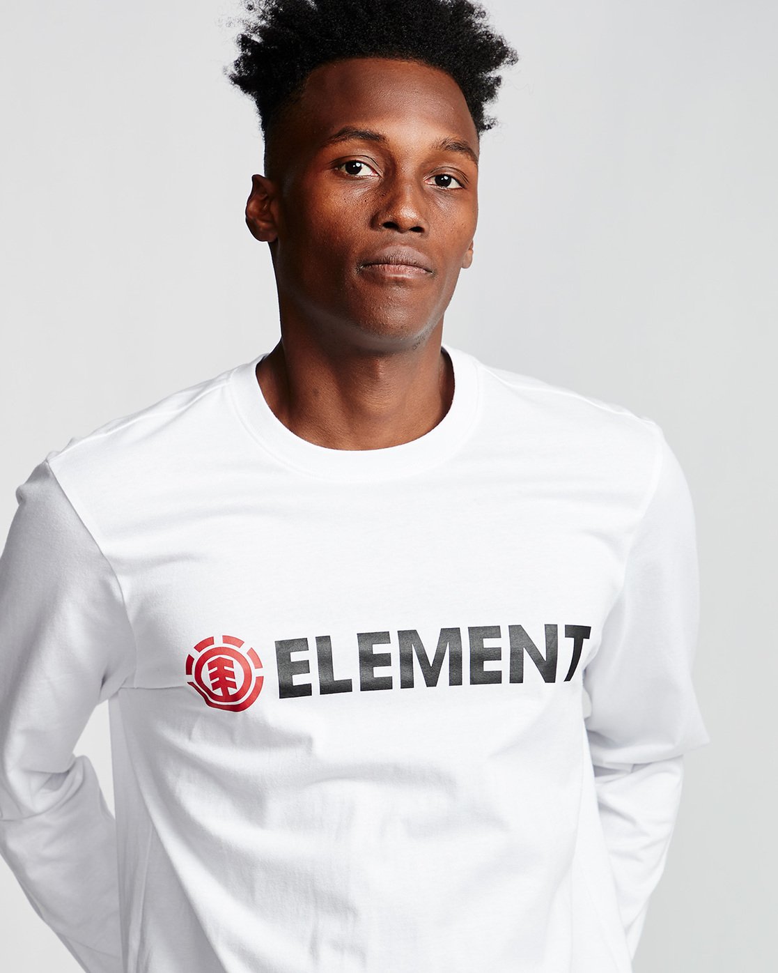 1 Blazin - Long Sleeve T-Shirt for Men White Q1LSA4ELF9 Element