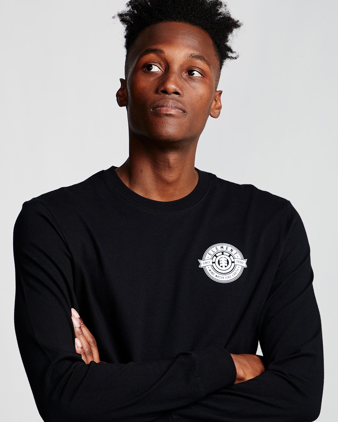 1 Medallian - Long Sleeve T-Shirt Black Q1LSA5ELF9 Element