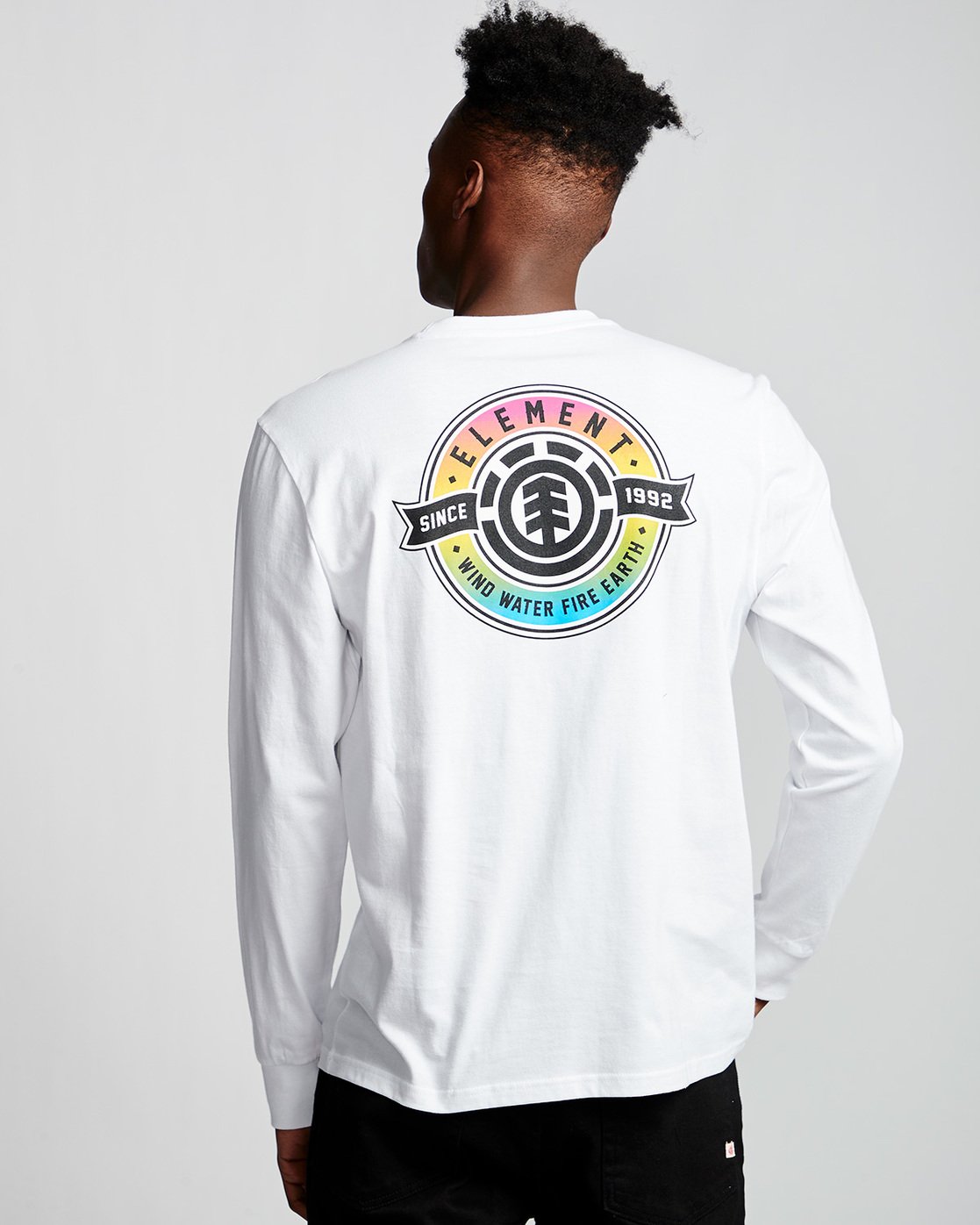 2 Medallian - Long Sleeve T-Shirt White Q1LSA5ELF9 Element