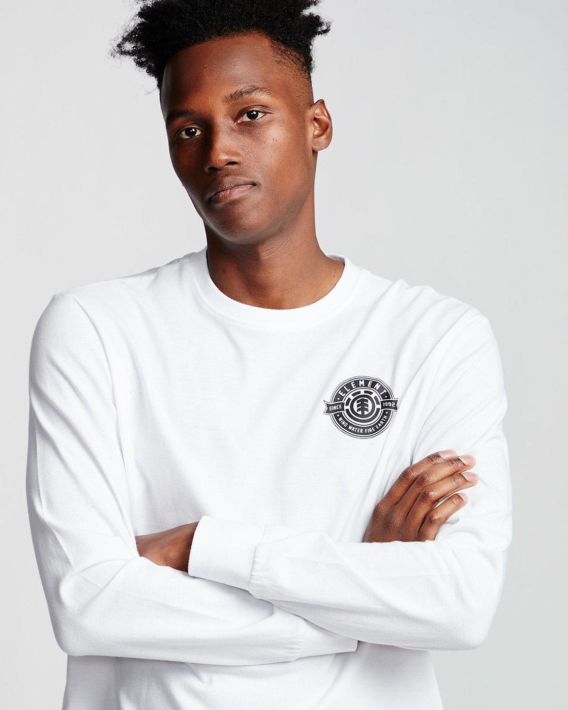 1 Medallian - Long Sleeve T-Shirt White Q1LSA5ELF9 Element