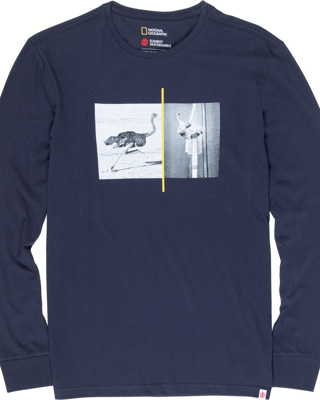 3 Ostrich Apse - Long Sleeve T-Shirt Blue Q1LSB4ELF9 Element