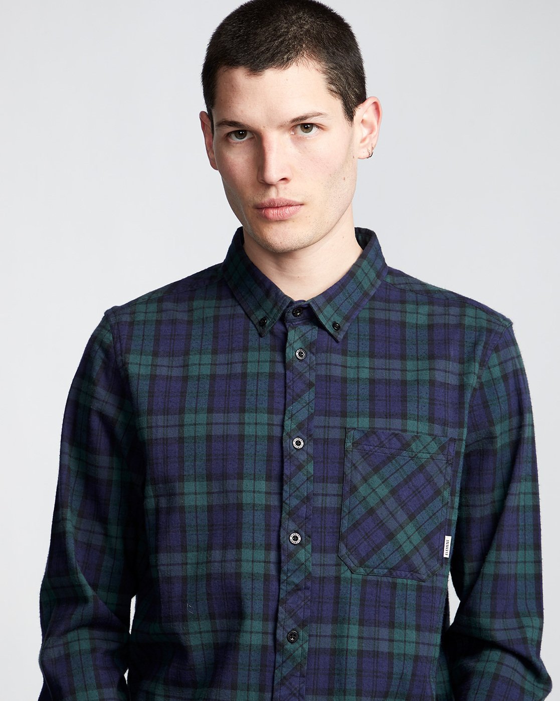 1 Lumber Classic - Long Sleeve Shirt Green Q1SHA3ELF9 Element