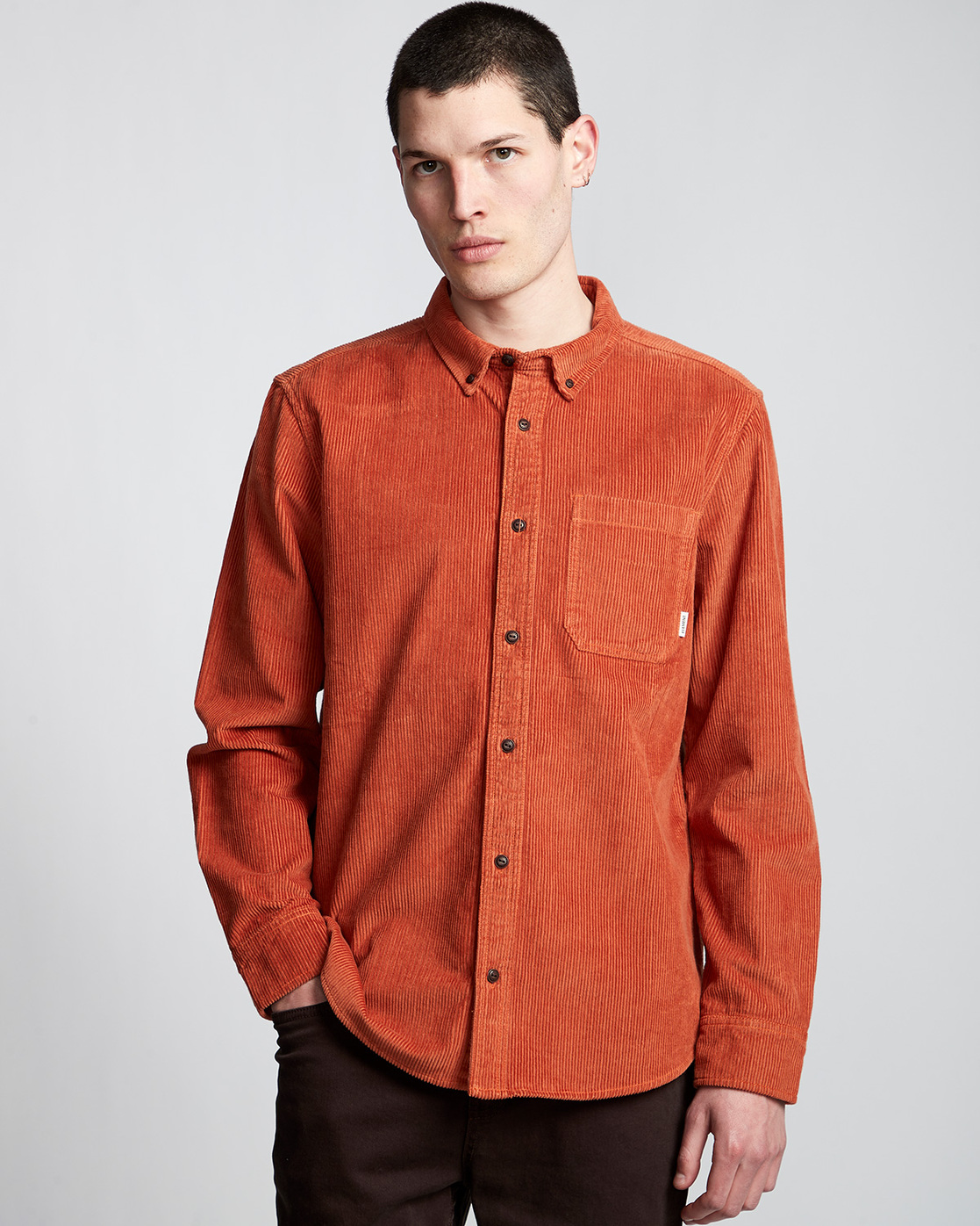 0 Lumber Cord - Long Sleeve Shirt Orange Q1SHA4ELF9 Element