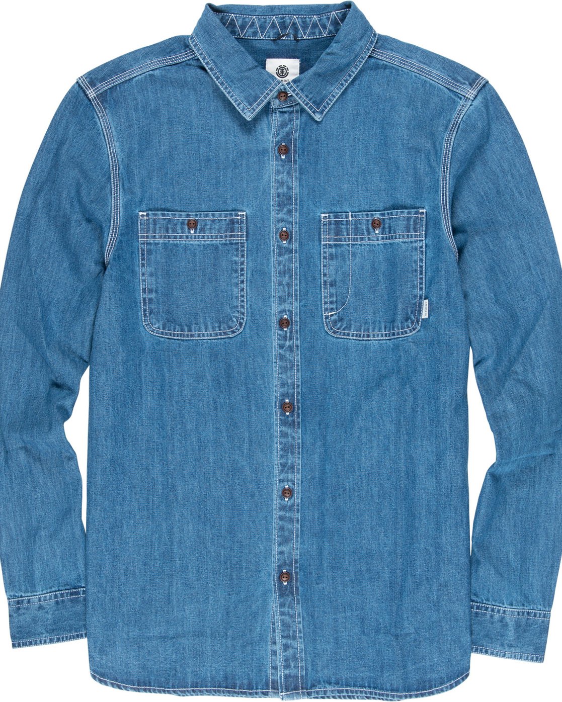 4 Pace Denim - Long Sleeve Shirt Blue Q1SHA6ELF9 Element
