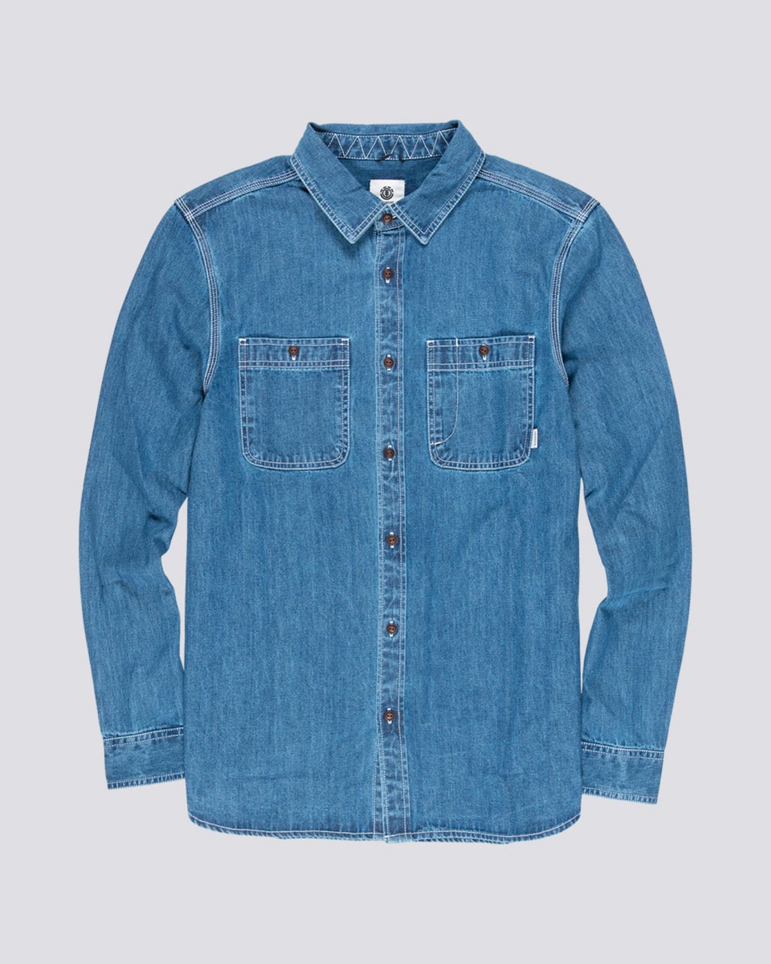 3 Pace Denim - Long Sleeve Shirt Blue Q1SHA6ELF9 Element