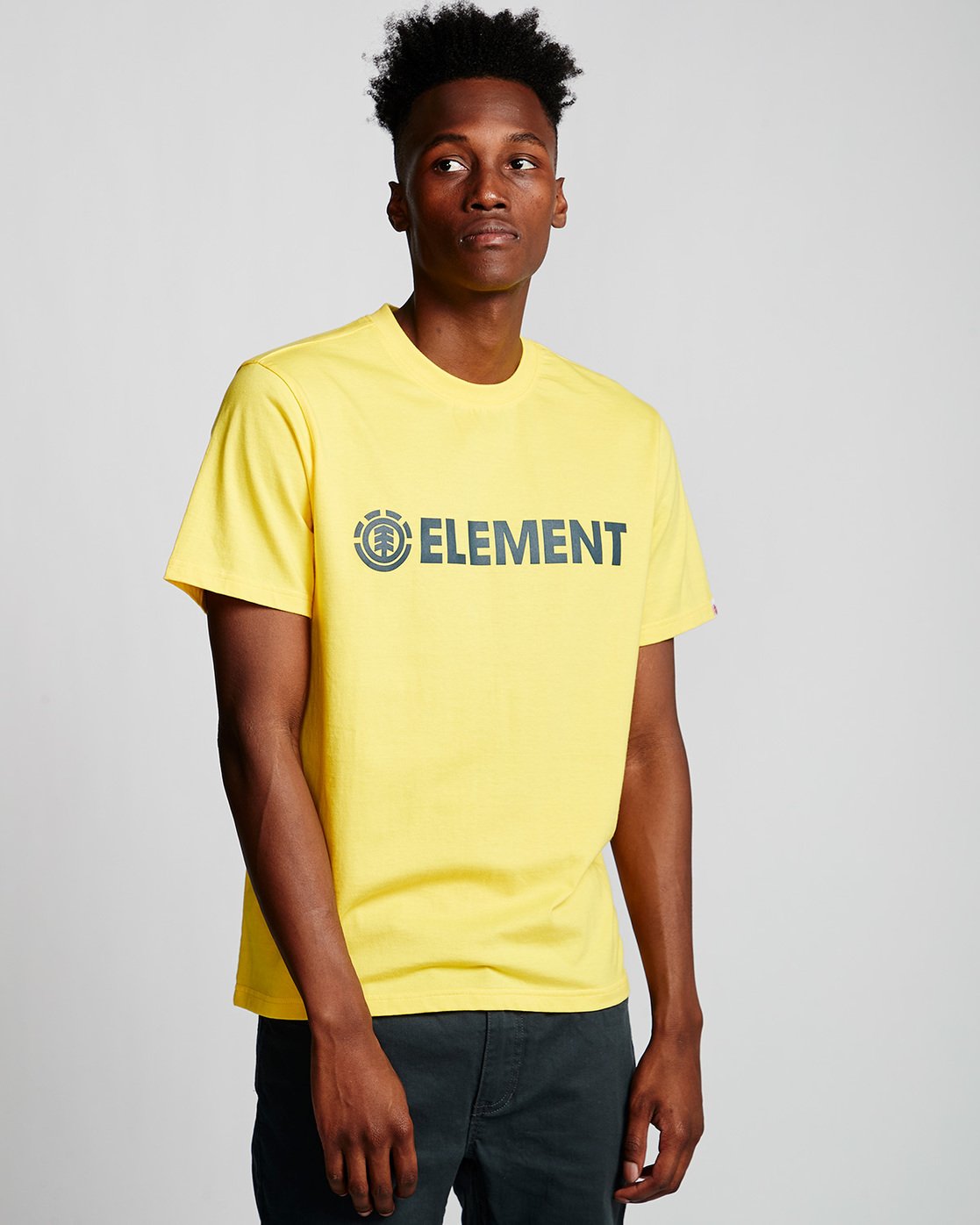 0 Blazin - Short Sleeve T-Shirt for Men Yellow Q1SSA6ELF9 Element