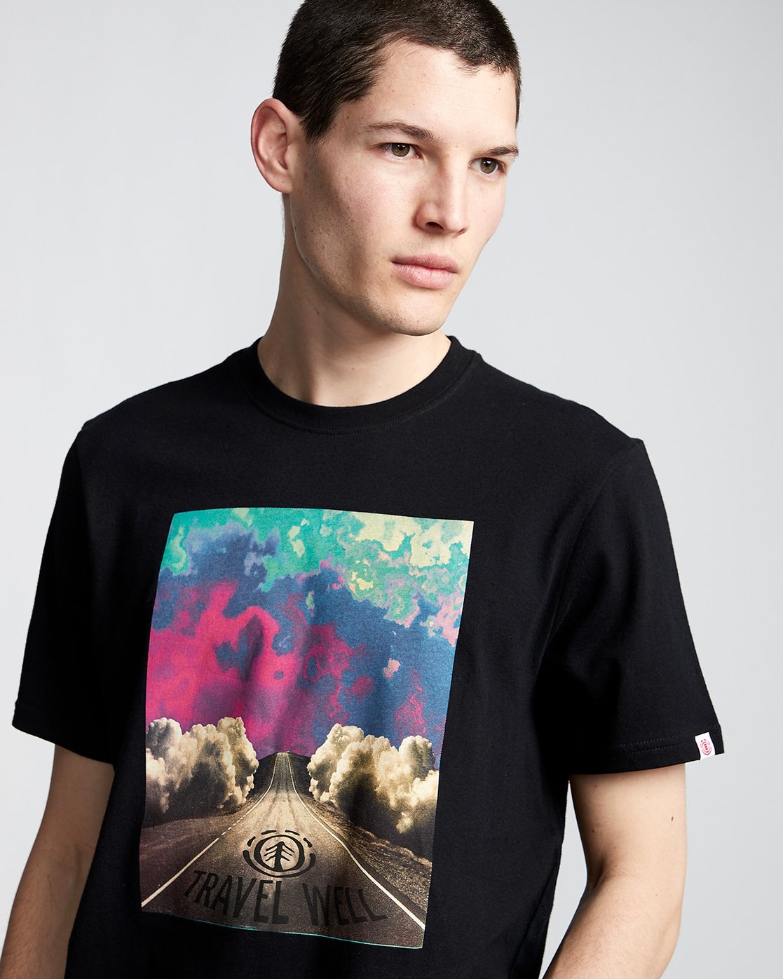 1 Lush - T-Shirt Black Q1SSD4ELF9 Element