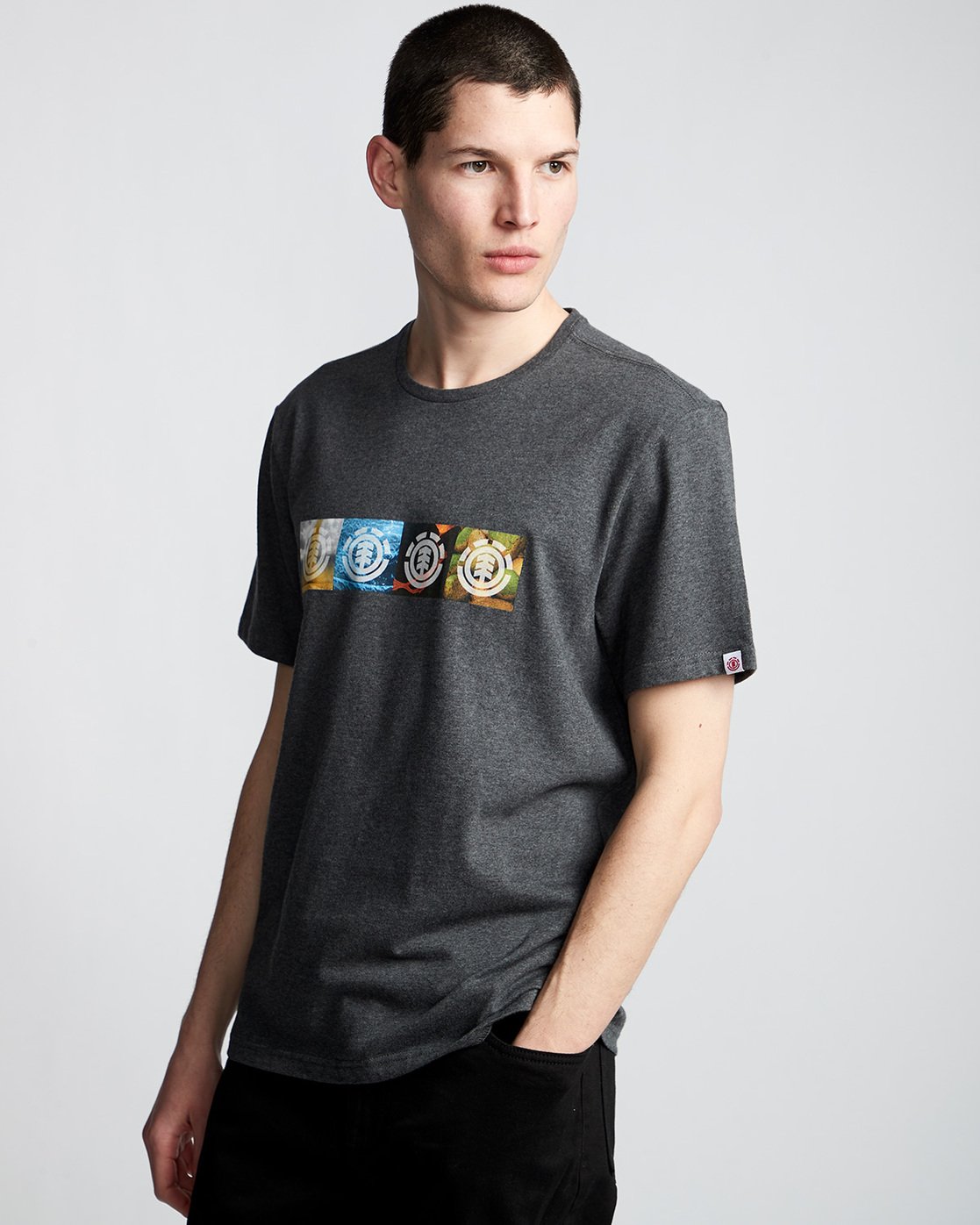 0 Horizontal Seasons - T-Shirt Gray Q1SSG2ELF9 Element