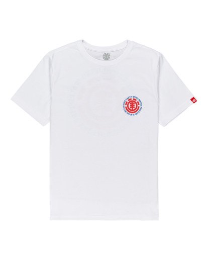 0 Boys' Seal Short Sleeve T-Shirt White ALBZT00164 Element