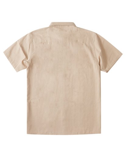 1 Passport Short Sleeve Button-Down Shirt Beige ALYWT00132 Element