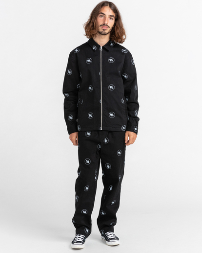5 Public Enemy x Element Polka - Veste sportswear zippée pour Homme Noir C1JKD2ELP2 Element