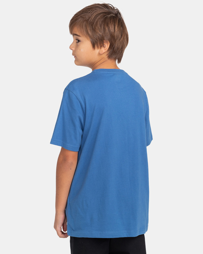 4 Basic Label - T-shirt manches courtes pour Garçon 8-16 ans Bleu C2SSD1ELP2 Element