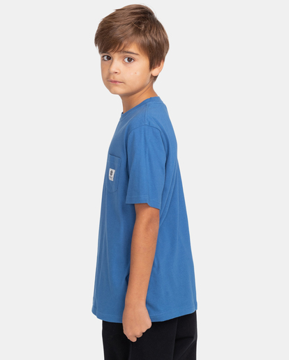 2 Basic Label - Short Sleeve T-Shirt for Boys 8-16 Blue C2SSD1ELP2 Element