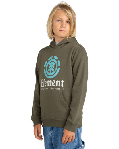 3 Vertical - Hoodie for Boys 8-16 Green ELBSF00124 Element