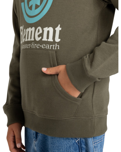 4 Vertical - Sweat à capuche pour Garçon 8-16 ans Vert ELBSF00124 Element