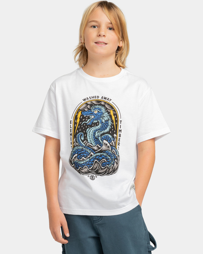 4 Element x Timber From The Deep - T-Shirt for Boys 8-16 White ELBZT00126 Element