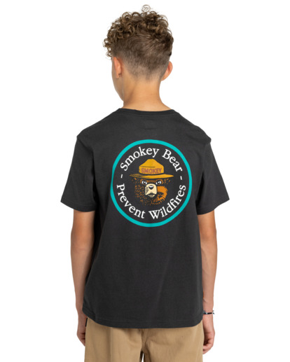5 Smokey Bear x Element Prevent - T-Shirt für Jungs 8-16 Schwarz ELBZT00143 Element