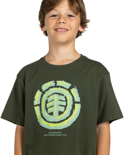 4 Wooden Tree Logo - T-Shirt for Boys 8-16 Brown ELBZT00154 Element