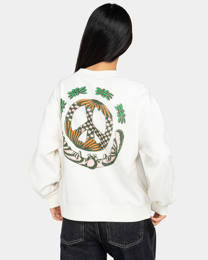 6 Peace Tree Logo - Sudadera para Mujer Blanco ELJSF00122 Element