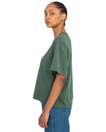 3 Velvet - Cropped Relaxed T-shirt for Women Green ELJZT00133 Element