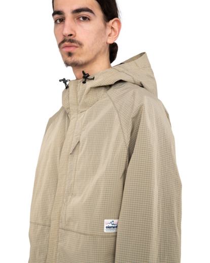 5 Alder Trekka - Hooded Raincoat for Men Beige ELYJK00198 Element