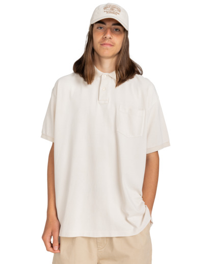 5 Element x Polo Ralph Lauren - Camiseta Polo con Bolsillo Unisex Blanco ELYKT00154 Element