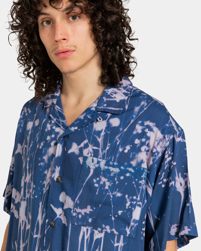 4 Resort - Camicia a maniche corte da Uomo Blue ELYWT00118 Element