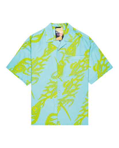 0 Element x Tetsunori Tawaraya Phoenix - Camicia a maniche corte Unisex Blu ELYWT00128 Element