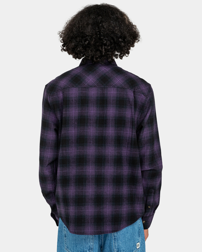 6 Tacoma Classic Long Sleeve Flannel Shirt Purple ELYWT00133 Element