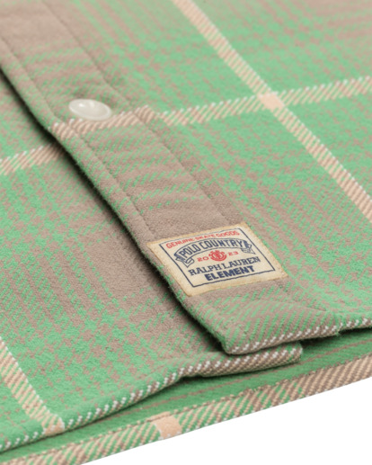 2 Element x Polo Ralph Lauren - camicia a maniche lunghe Unisex Green ELYWT00145 Element