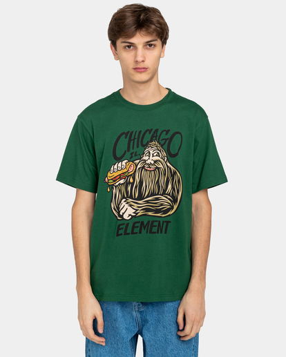 2 Hairy Dog - Camiseta para Hombre Verde ELYZT00281 Element