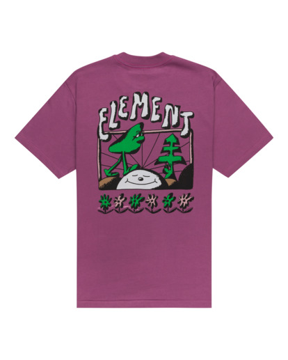 1 Quiet - Relaxed T-shirt voor Heren Purple ELYZT00386 Element