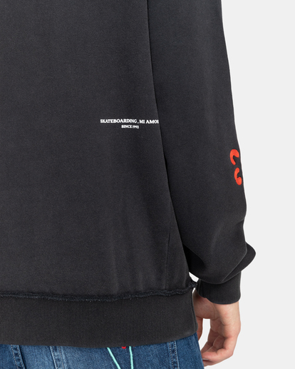 4 Skateboarding Mi Amor  - Sweat à capuche Noir F1HOB8ELF2 Element